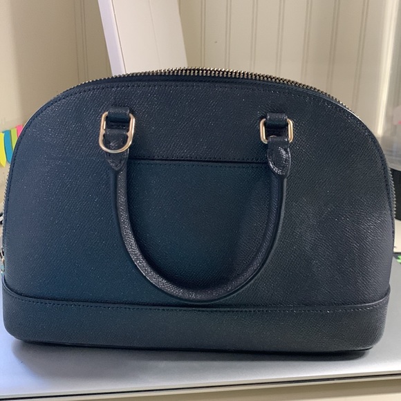 New. Never carried small Coach satchel with crossbody strap. Black. Beautiful. - Picture 6 of 11